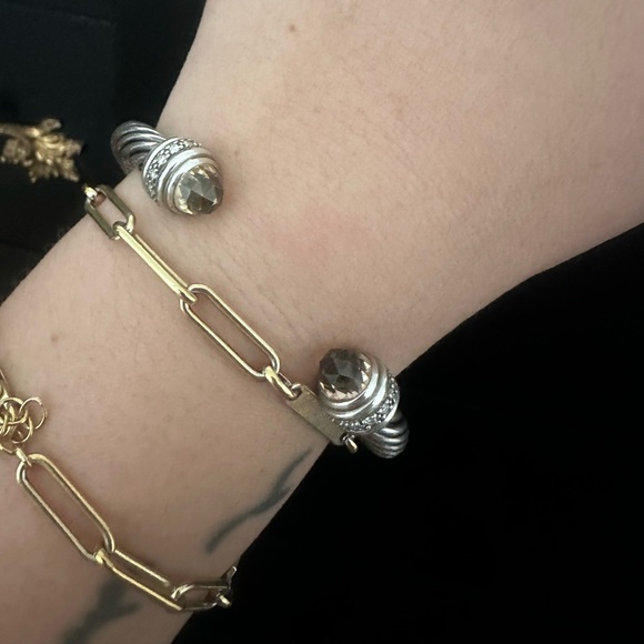 David Yurman Morganite 7mm Classic Cable Bracelet - Picture 5 of 6